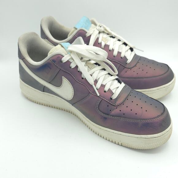 Nike Air Force 1 \'07 LV8  Men\'s Size 12 Iridescent Purple White 823511-403 main image 4